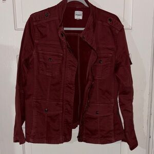 Jones New York Women's Deep Red Utility Jacket